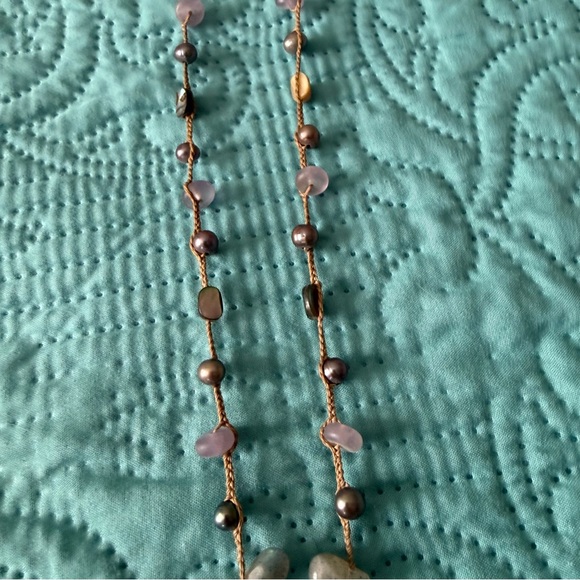 Silpada Silver Charm Necklace with Brown Accents - Picture 3 of 3